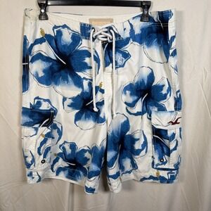HOLLISTER‎ Hibiscus Board Shorts Swim Trunks Poly Mesh Lined Men's Extra Large